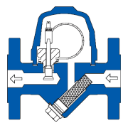 Thermal bimetallic/capsule steam trap